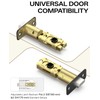 Amerdeco 1 Pack Privacy Door Handles, Matte Black Interior, Knurled