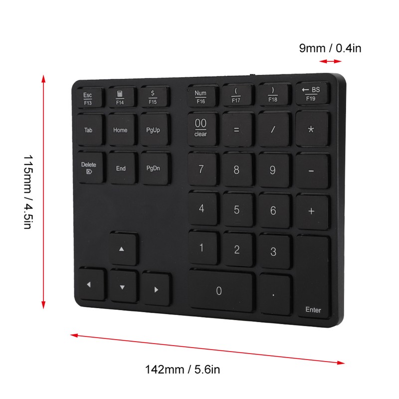 BT308 35 Keys Numeric Keypad Rechargeable Wireless Ultra Thin Keyboard
