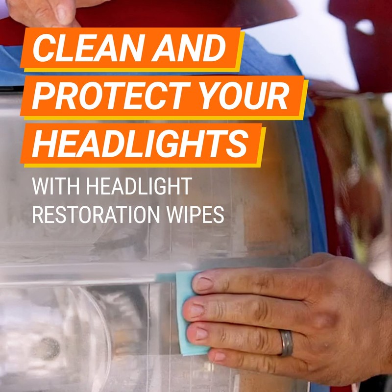 Armor All Headlight Restorer, Car Headlight Cleaning Wipes, 2 Wipes-