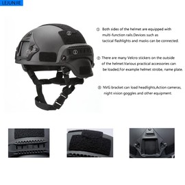 MICH Tactical Helmets with Detachable Face Mask Goggles for Airsoft, Paintball and Hunting - Perfect for Outdoor Activities