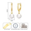 Philip Jones Gold Plated Pearl Drop Hoop Earrings
