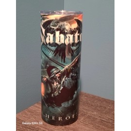 Sabaton: Steel Heroes 20 0z tumbler NEW (can make nearly any image) w 2 lids