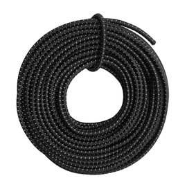 DLLM Rubber Cord Reflective Rubber Rope Outdoor Elastic Rope Durable Lightweight Shock Cord Rubber String Elastic Cord Paracord Elastic Line Round Rubber Shoelace Backpack Width 3mm 10m Black