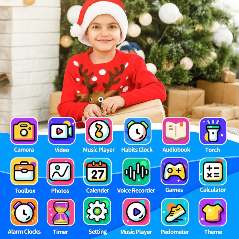 Kids Game Smart Watch Music Video Player Camera Alarm Clock