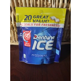 Dentyne Ice Peppermint 3 Packages With 20 Pieces Each Package-SHIPS N 24 HOURS