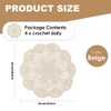 Aernajialin 4 PCS Vintage Crochet Doilies 8 Inches Round Cotton