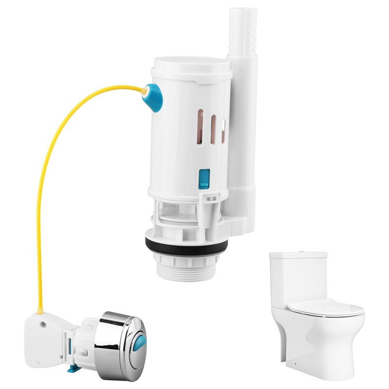 Toilet Dual Flush Valve with Push Button, Adjustable Toilet Cistern