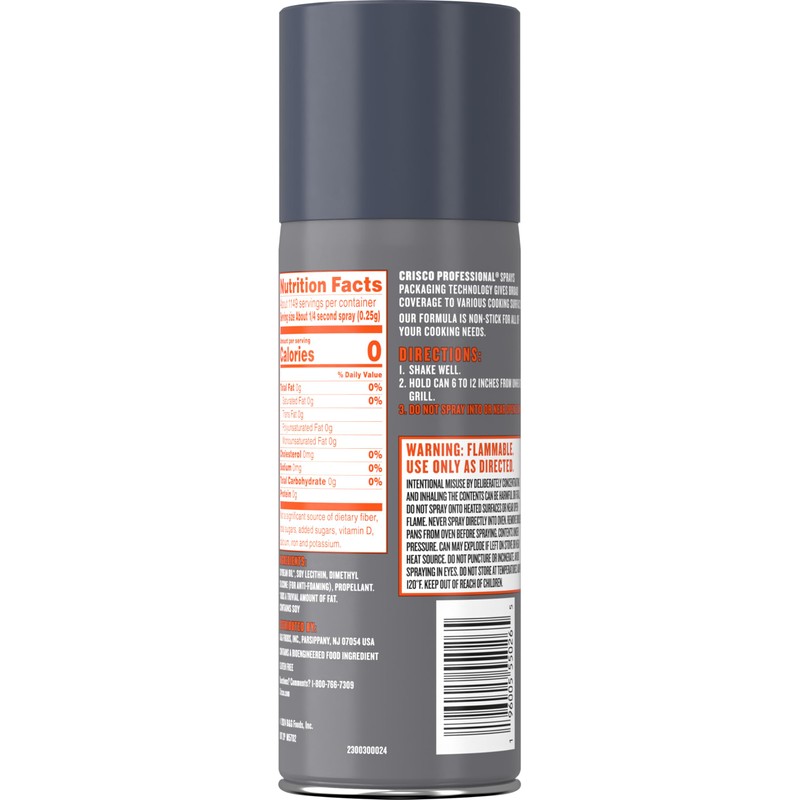 Crisco Professional No-Stick Cooking Spray, Grill Master, 12 Ounce