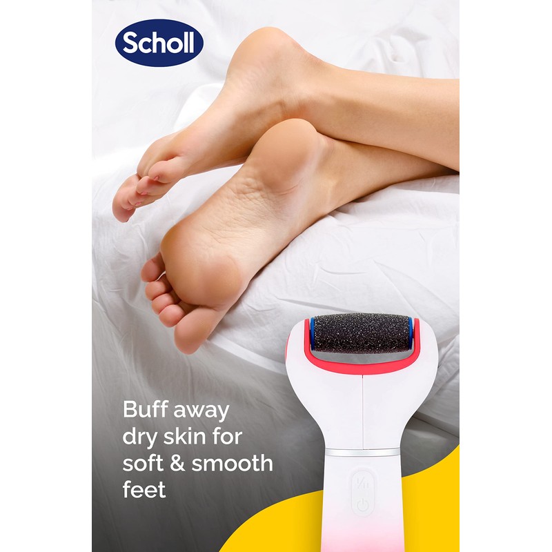 Scholl Velvet Smooth Electronic Foot File, Pink