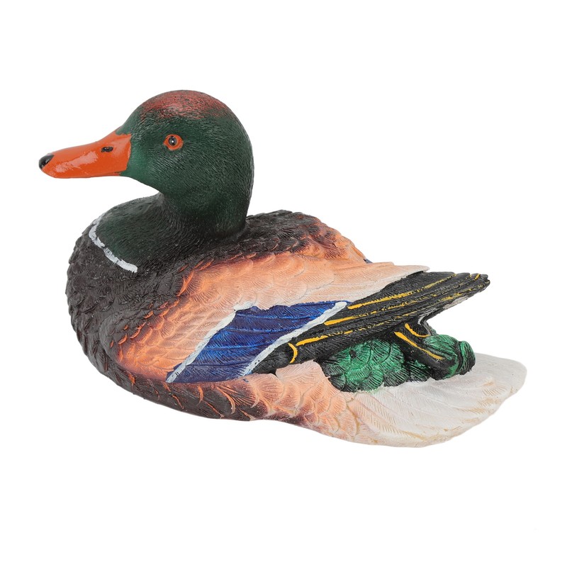 Simulation Water Floating Duck Sculpture Ornament Synthetic Resin Artware Fountain