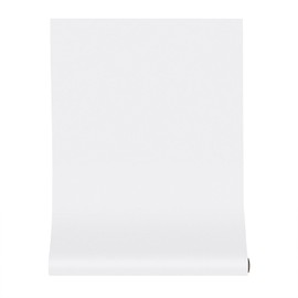 KIBOHOME 394''x23.6'' White Contact Paper Peel and Stick Wallpaper Textured Matte Solid Color Self Adhesive Wall Paper Removable Renter Friendly for Cabinets Drawers Bedroom Kitchen