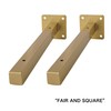 6 Pcs Gold Shelf Bracket 13 Inch Heavy Duty Brackets