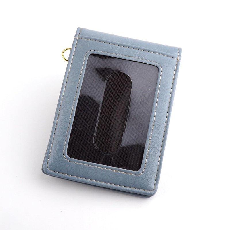 Emono Pass Case, Commuter Pass Case, 3 Sided, Bifold, blue