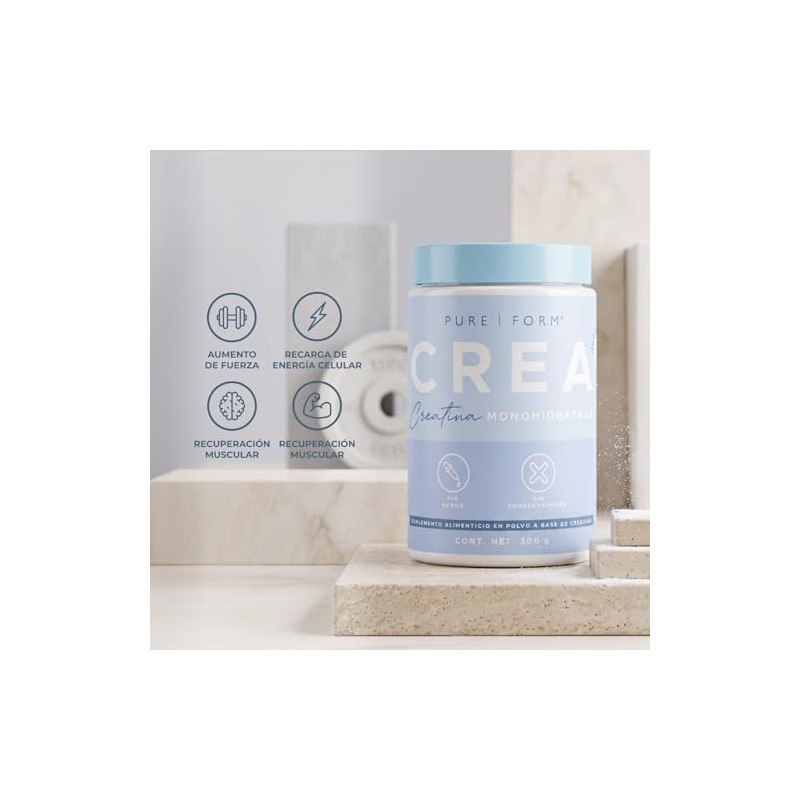 Pure Form CREA Suplemento Deportivo Creatina Monohidratada 300g
