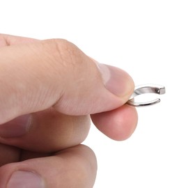 AllerPierce 2Pcs Belly Button Rings for Women 14G Stainless Steel Clicker Belly Button Bar Reverse Navel Rings ody Piercing Jewellry for Women Girls (Gold+Silver)