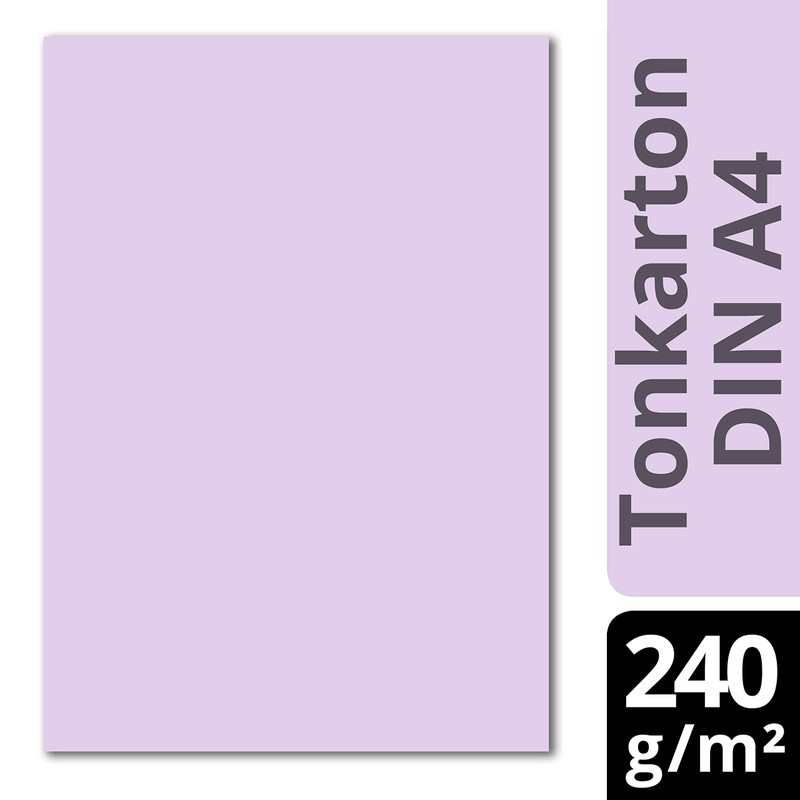 DIN A4 Sheets of Coloured Cardboard, 240 g/m²