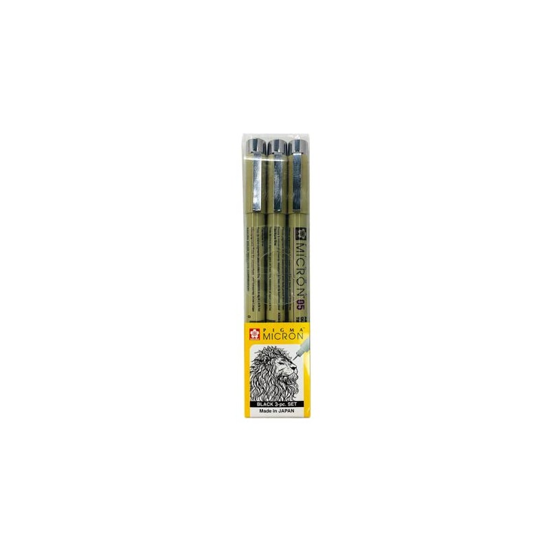 Sakura Set Pigma Micron Con 3 - Negros