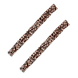 Mipcase 2pcs Anti-Skid Kitchen Appliance Handle Covers for Refrigerators and Ovens Leopard Print Design Easy to Against Oil and Water Stains