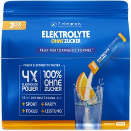 Elektrolyte OHNE ZUCKER • 30 Stück • Für Sport und gegen Kater • Elektrolyt Pulver kalorienarm und zuckerfrei • Premium Power Electrolytes Plus mit Orange-Geschmack – 300g