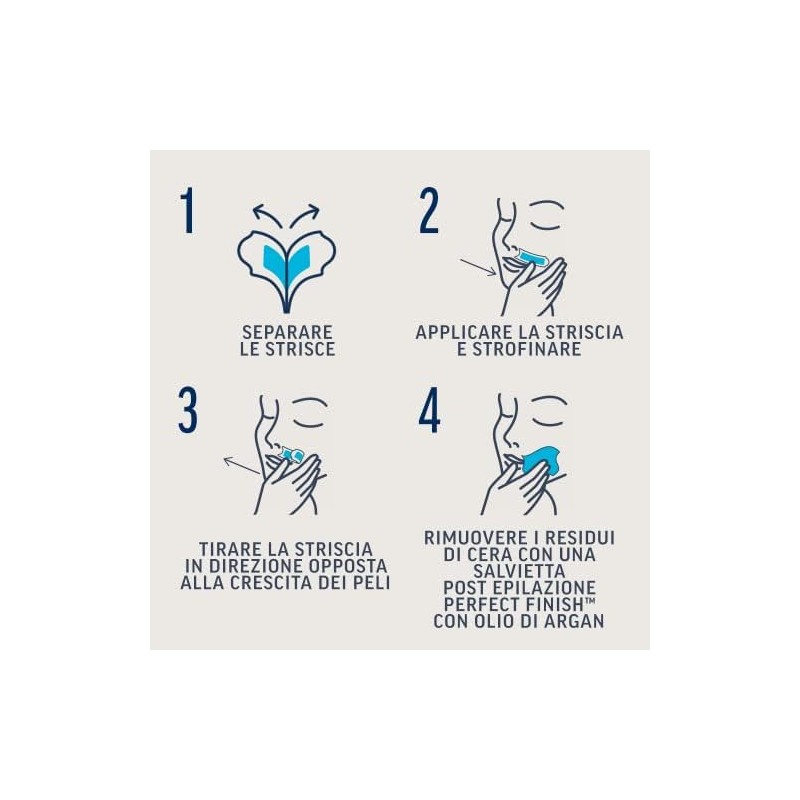 Veet Expert Strisce Depilatorie Viso, Ceretta per Pelli Sensibili con