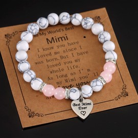 Kivosliv Mimi Jewelry for Women Gifts from Granddaughter Best Grandma Mothers Day Mimi Bracelet