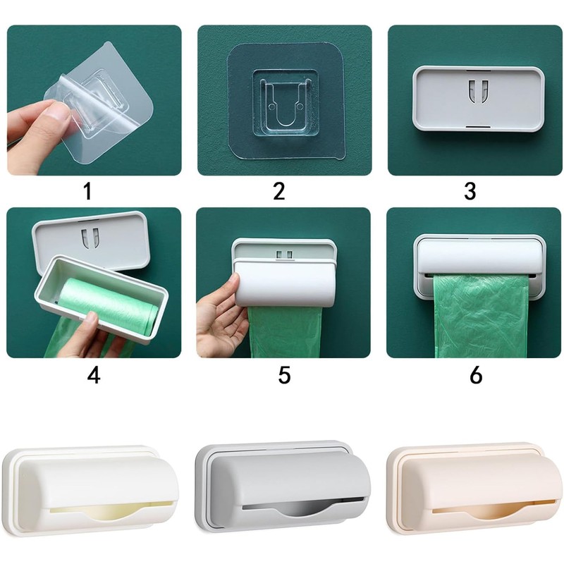 Walquicks 3 Pcs Garbage Bag Storage Box Trash Bag Plastic