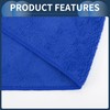 INFINAUTO Cleaning Cloths Towel,Car Drying Plush Cloth Absorbent Microfiber Blue,3pcs
