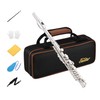 Eastar Beginner Piccolo Flute, Key of C, Silver Plated, with
