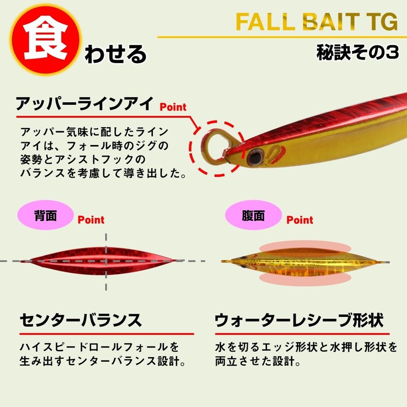 Daiwa Tungsten Jig Fall Bait TG 30g MG Red Gold