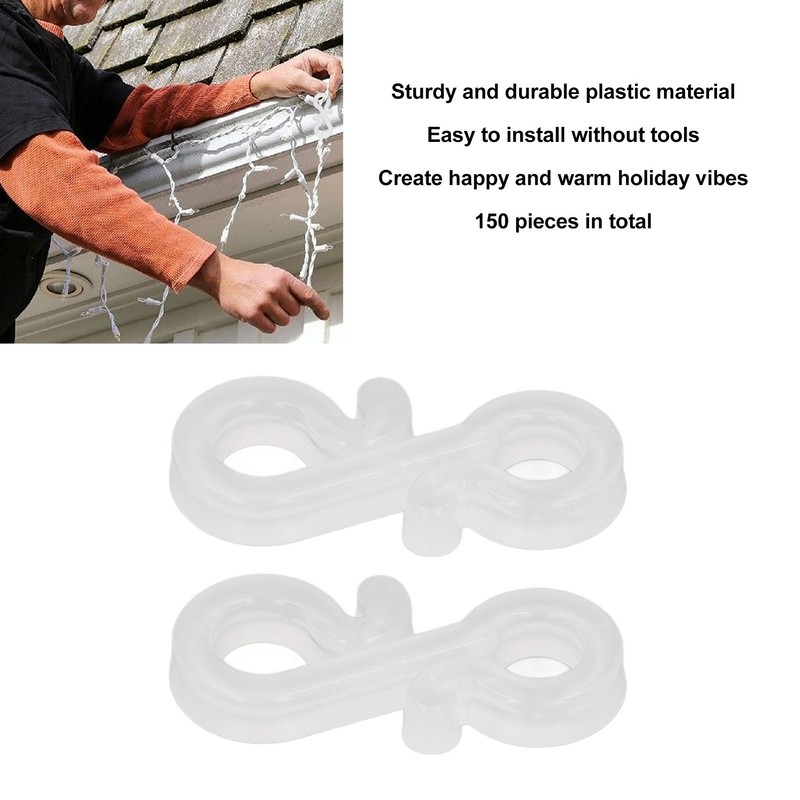 150Pcs S Shaped Hooks Sturdy Durable Plastic Dual Ends Multipurpose