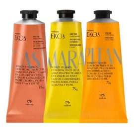 Crema Manos Ekos Pitangacastañamaracuyá Kit 3 Pza 75 Gr                                                                                               