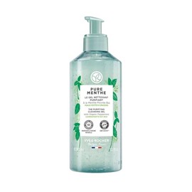 Yves Rocher Limpiador Facial Purificante Pure Menthe - Gel Limpiador - Para Pieles Mixtas a Grasas - Elimina las impurezas, el maquillaje y el exceso de grasa - 390 ml