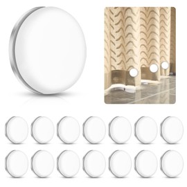 YIMETOP 14 Pairs Shower Curtain Magnet, Curtain Weighted Outdoor, Magnetic for Curtains, Shower Curtain Weights Round Magnetic, Curtain Weights, Weight for Curtains, Tablecloth (White)