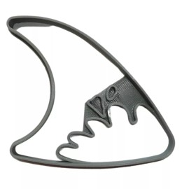 AJT SHARK FIN SHAPE WITH DETAILED SURF WAVES COOKIE CUTTER MADE IN USA PR5066