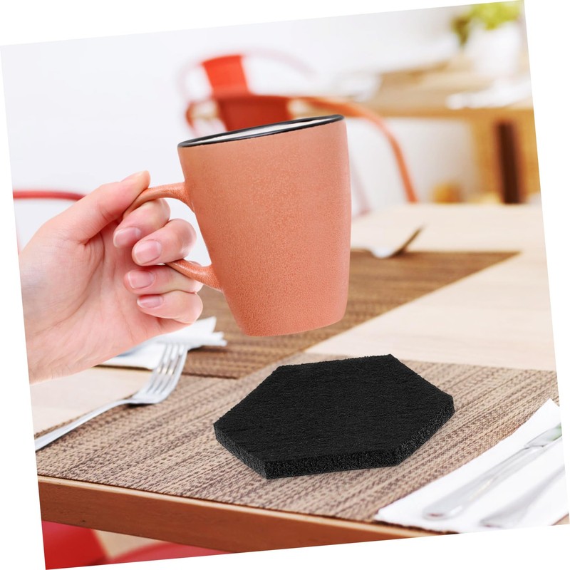 Operitacx 2 Sets Felt Coasters for Cups Thickened Heat Insulated
