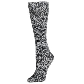 Celeste Stein Therapeutic Compression Socks, Black Grey Spots, 8-15 mmhg, 1-Pair