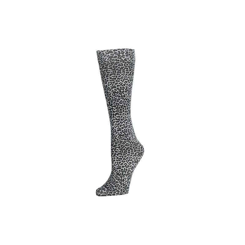 Celeste Stein Therapeutic Compression Socks, Black Grey Spots, 8-15 mmhg,
