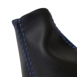 Pieliz Fits 1995-1999 Subaru Legacy Leather Manual Shift Boot Cover Blue Stitch