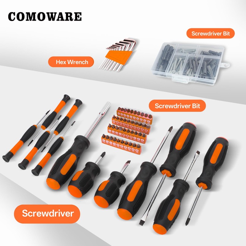 COMOWARE 218 Pcs Home Tool Kit - Basic Household Hand