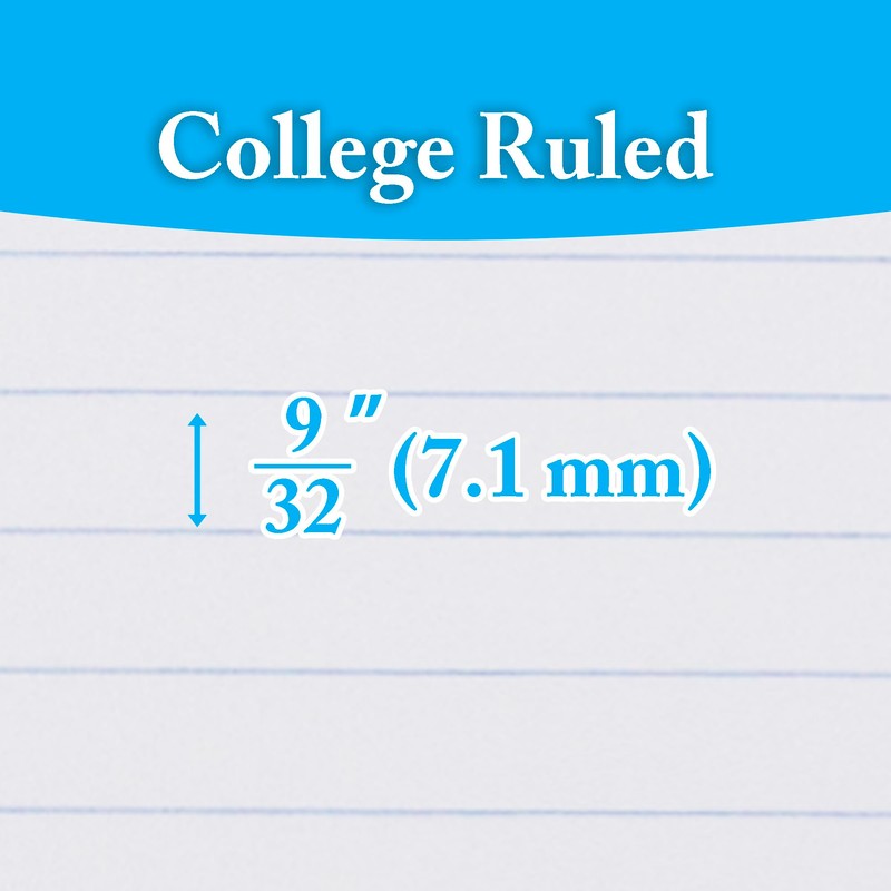 BAZIC Products Notebook College Ruled 5 Subject Spiral 150 Sheets
