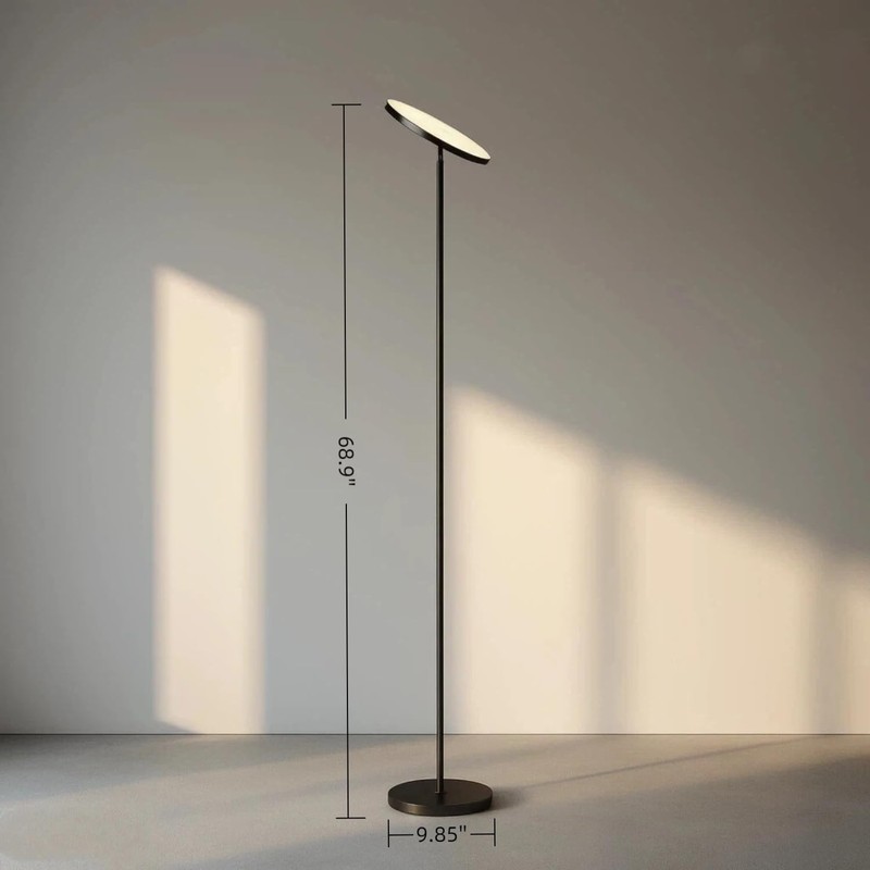 JOOFO Floor Lamp,30W/2400LM Sky LED Modern Torchiere 3 Color Temperatures