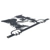AB Tools Black Metal Peeking Collie Silhouette with Fixing Plate