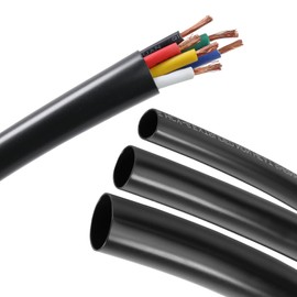 SUNNAREPOON Black Wire Harness Tubing, Car Unshrinkable Insulation Cord Sleeve for Wire Shielding Sheathing Organizer/Protection/Covering (1/4''(7MM) - 10FT(120INCH))