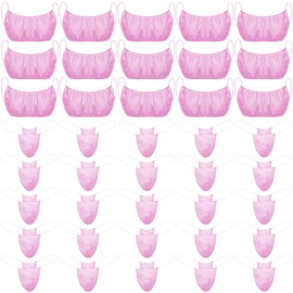 Vabean 225 Pieces Disposable Bras and Panties for Spa Disposable Women Underwear Set Included 75 Bra 150 Thong Panties(Pink)