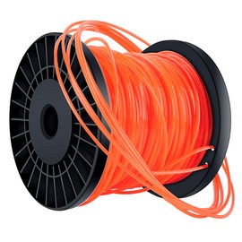 Bosuya Trimmer Line Trimmer Line Lawn Mowing Line 2.4 mm x 100 m Orange Red 5-Sided Mowing Line Nylon Grass Trimmer Thread Diameter Durable