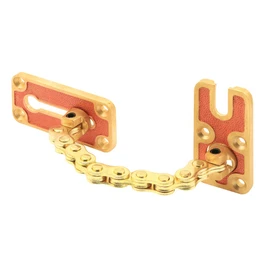 Segal SE 25300 3 in. x 1-1/2 in. Keeper, Chain Door Guard, Cast Bronze Alloy Plates, Brushed Brass Finish, Heavy Duty