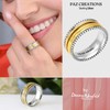 Paz Creations 925 Sterling Silver Spinner Ring/Fidget Ring/Anxiety Ring -