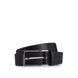 BOSS Men's Carmello-Sc Sz30 Textured Leather Belt with Logo Engraving on Pin Buckle, Black 1, 105