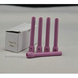 RIVERWELD TIG Alumina Nozzles Ceramic Cups Long 796F79XXL 4XXL# 1/4" 6.5mm for PTA DB SR WP 9 20 25 TIG Welding Torch Pack of 10