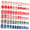 Healeved 72pcs Christmas Nail Stickers Faux Christmas Nails Christmas False